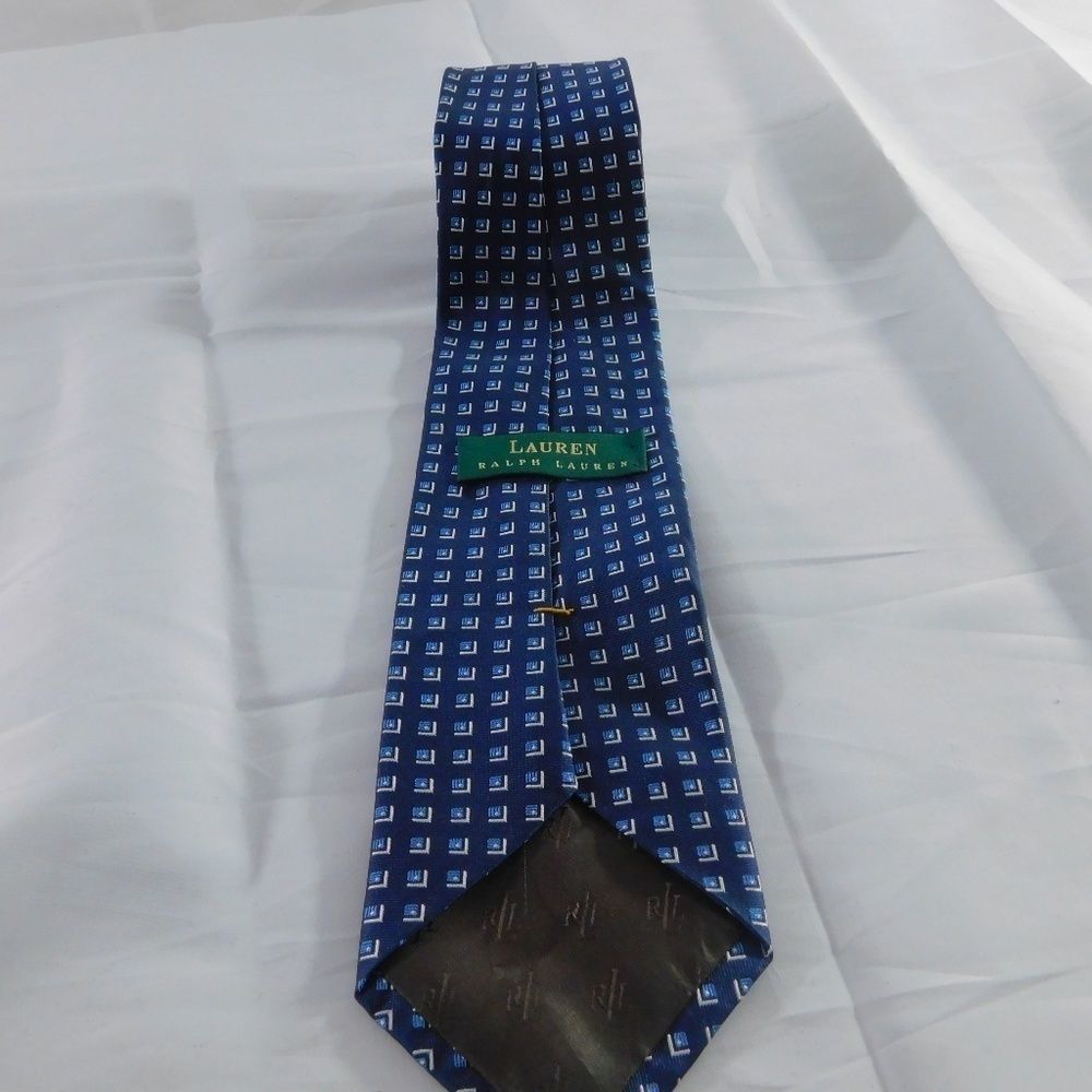 Lauren Ralph Lauren Blue Geometric Necktie